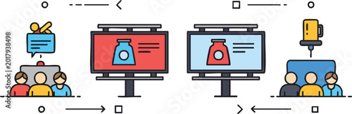 AB Split Testing Illustration for Marketing and Business Strategy
