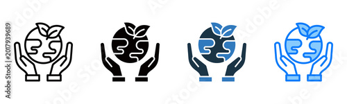 Foto Environmental Stewardship icon multiple style vector illustration