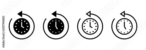 History icon symbol for apps and websites. recent event history sign and symbol