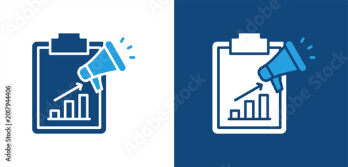 Tableau sur toile Positioning icon, with light and dark background.
