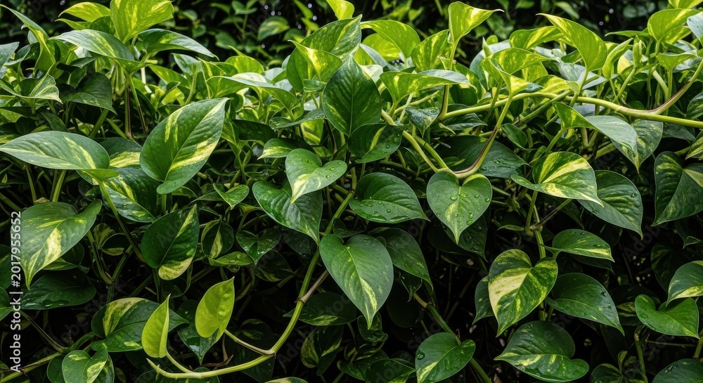 Obraz premium Lush Pothos Vine With Green Leaves Growing
