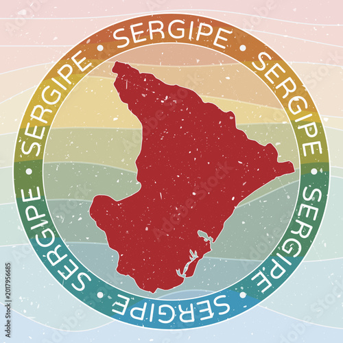 Bild auf Leinwand Vintage Sergipe, Brazil Round Logo