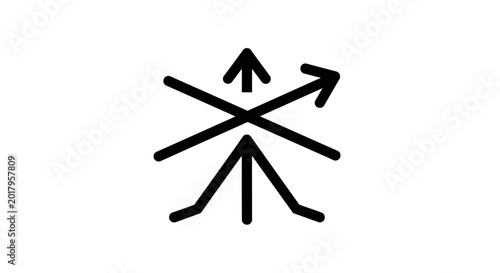 Fotografía Abstract Arrows Symbol, Direction, Choice, Strategy, Growth, Movement