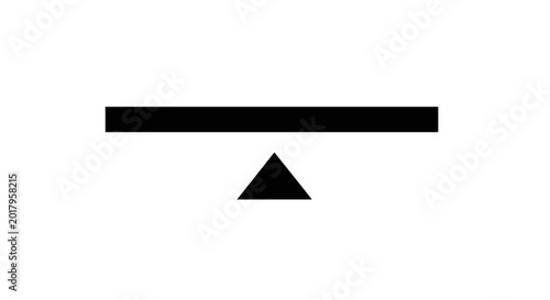 Foto Balance Scale Icon, Concept of Equilibrium and Fairness