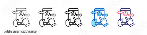 Foto Mobile Payment Icon In 5 Different Styles Set Collection.