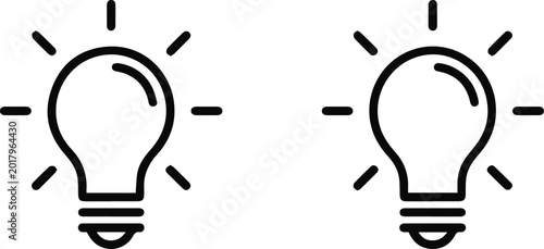 Bild auf Leinwand Light bulb energy and electricity symbols