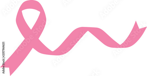 Foto Breast cancer awareness ribbon symbol for campaigns