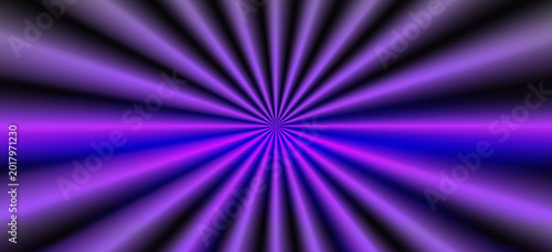 Tableau sur toile Abstract purple and blue radial burst background with dark rays emanating from t