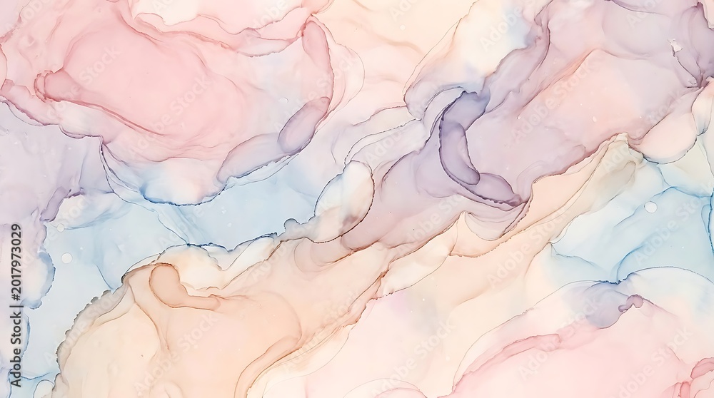 Naklejka premium Soft pastel marble texture with flowing colors for elegant background design