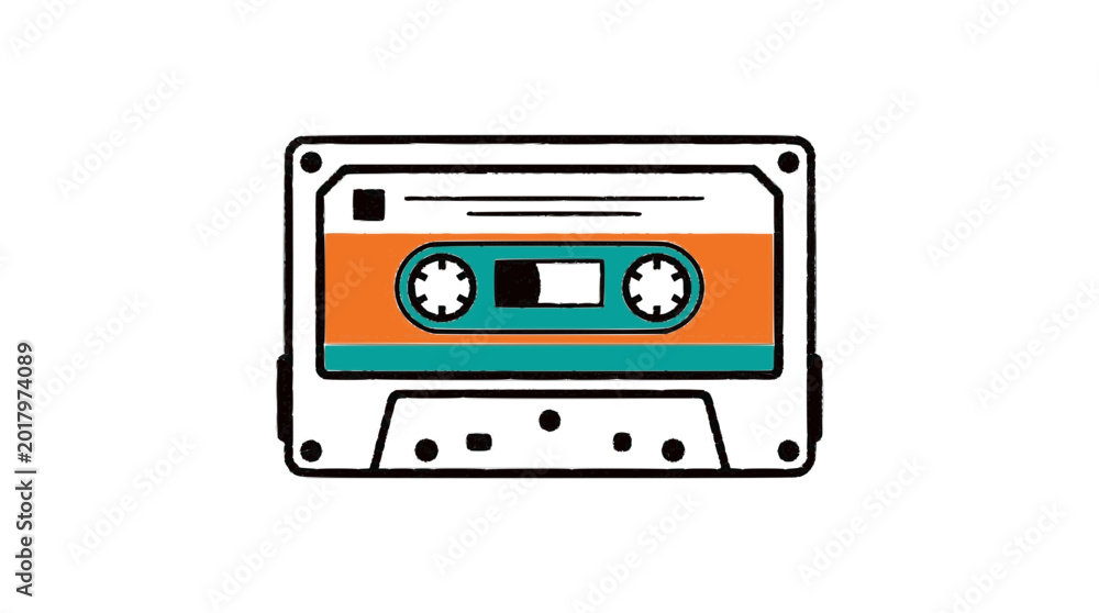 Naklejka premium Vinyl Cassette Tape Icon