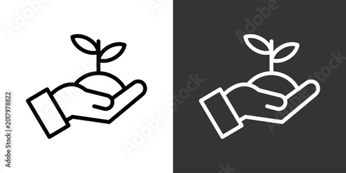 Foto Agriculture Black And White Multiple Style Icon Set Collection Pack Vector Illus
