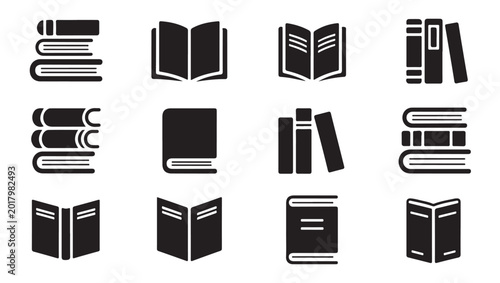 Bild auf Leinwand Book icon set