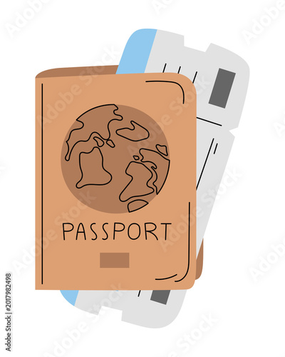 Passport Illustration for International Travel Concept