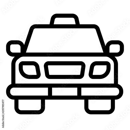 Photography yellow taxi outline icon