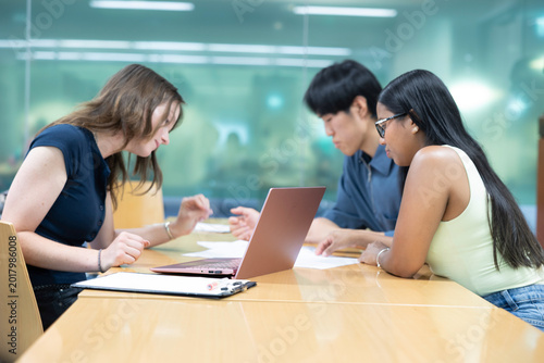 Young Professionals Working in Casual Modern Office