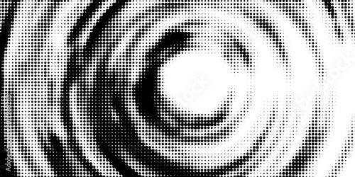 Tableau sur toile Halftone concentric circle texture