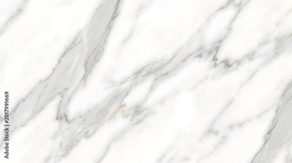 Obraz premium Close-up of white marble texture with gray veins