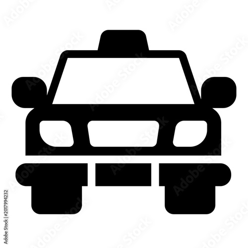 Foto yellow taxi glyph icon