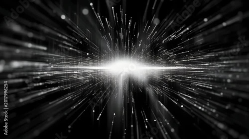 Abstract Burst of Light and Energy: A mesmerizing display of radiant beams emanates from a central core, suggesting a powerful burst of energy, with a dark backdrop.