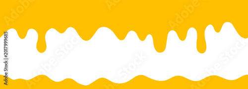 Photos Yellow dripping cheese or honey frame with white center space