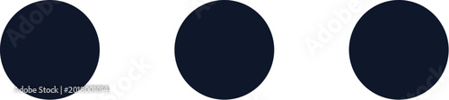 Schilderij op canvas Minimalist three horizontal dots for website menu and additional options