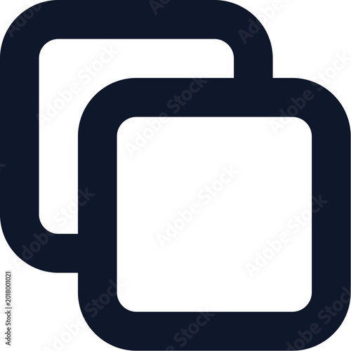 Foto Stacked squares icon for duplicating elements and copying digital layers