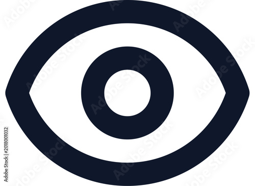 Photos Minimalist eye icon for vision visibility and password show functionality