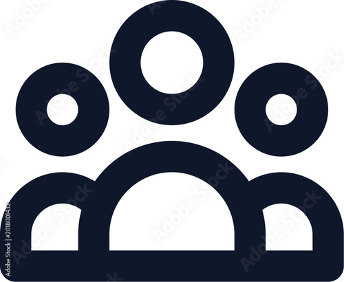 Foto Team of users icon for social community and corporate group work