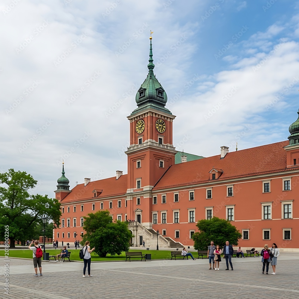 Obraz premium Royal Castle with Warsaw.