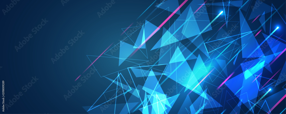 Obraz premium abstract technology particles mesh background design vector
