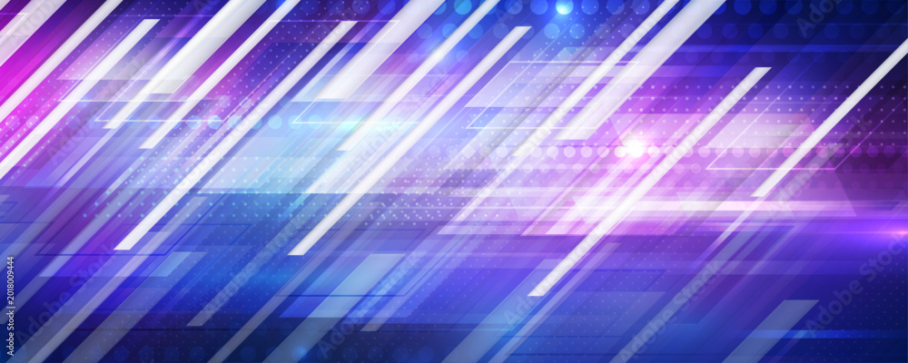 Obraz premium futuristic technology lines background with light effect