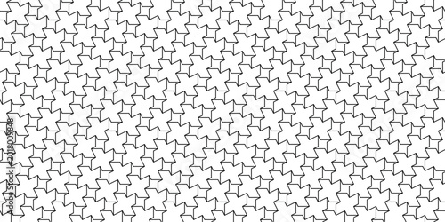 Spectre Aperiodic Monotile Seamless Pattern. Chiral Repeating Geometric Tessellation Vector. Mathematical Discovery Background for Science, Technology, and Modern Graphic Design.