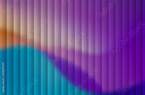 Fotografie Abstract colorful gradient of soft hues flowing vertically behind textured blind