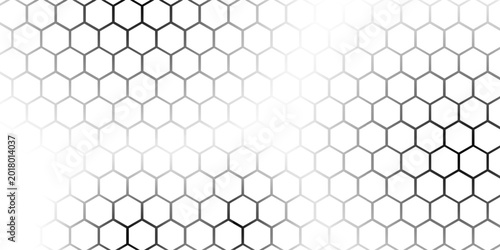 white and grey technology hexagonal abstract background. Abstract gradient hexagon digital technology background. Vector abstract graphic design banner pattern presentation background web template.
