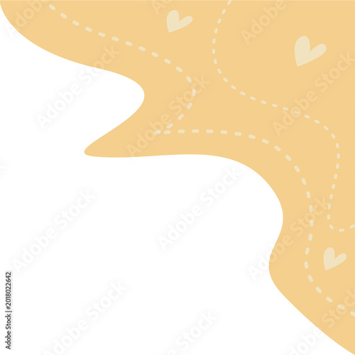 Cute Minimal Beige Abstract Border.