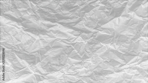 Tableau sur toile Crinkled white paper texture with transparent background