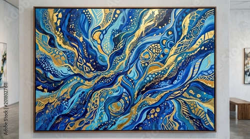 blue and yellow wall
