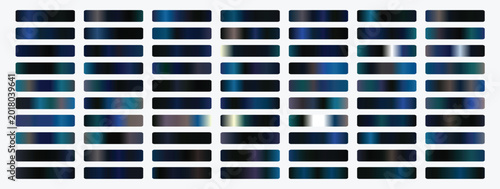 Abstract Dark Blue Gradient Swatches Grid on White Background