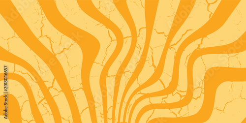 Orange stripes burst lines background. Sun ray light. Radiate sunlight.