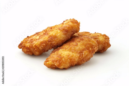 fried chicken wings iaolated on white background