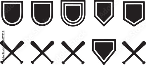 Foto Baseball Home Plate Vector Icon