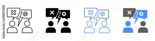 Bilde på lerret Conflict of Interest and Ethics Dispute Icon Vector Illustration Editable