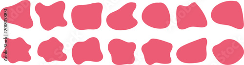 Fotografie Freeform liquid shape blobs in different style