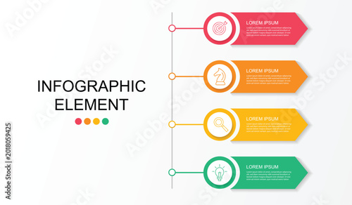 Vertical infographic timeline 4 steps template. Timeline, Business presentation. Colorful infographic geometrics steps. Modern 4 steps infographic layout presentation.