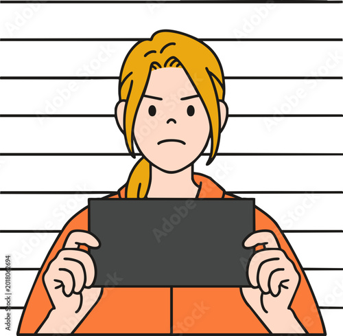 girl with blank sign