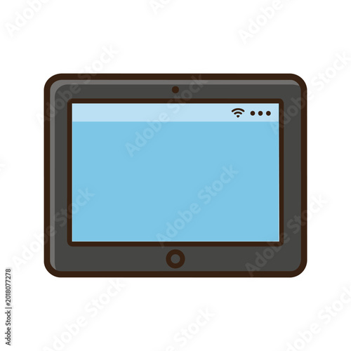 Retro computer monitor with blue screen display.