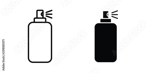 Bild auf Leinwand Hair spray icon series in black