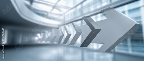 Large Forward Arrow For Business Direction And Future Growth Strategy