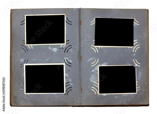 Canvastavla Vintage Photo Album with Empty Frames