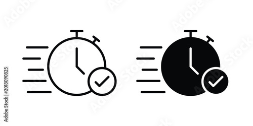 Quick approval icon series in black